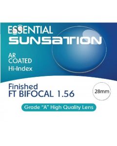 Finished Bifocal Flat Top SunsationIII High Index 1.56 Anti-Reflective